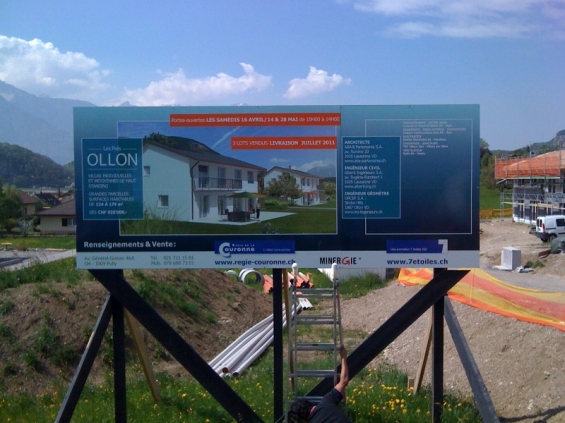 Image Panneau de vente pour la R&eacute;gie de la Couronne - Ollon / Vaud